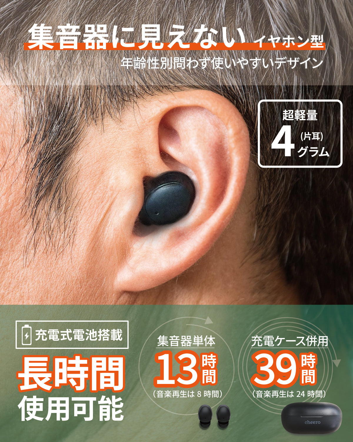 cheero ワイヤレス集音器 CHE-S-001 – cheero_official