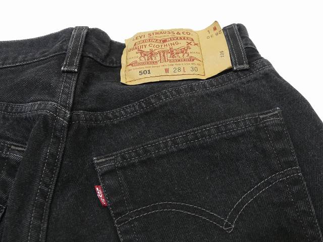 アメリカ製 90s リーバイス Levi's 501 ブラック デニム パンツ W28