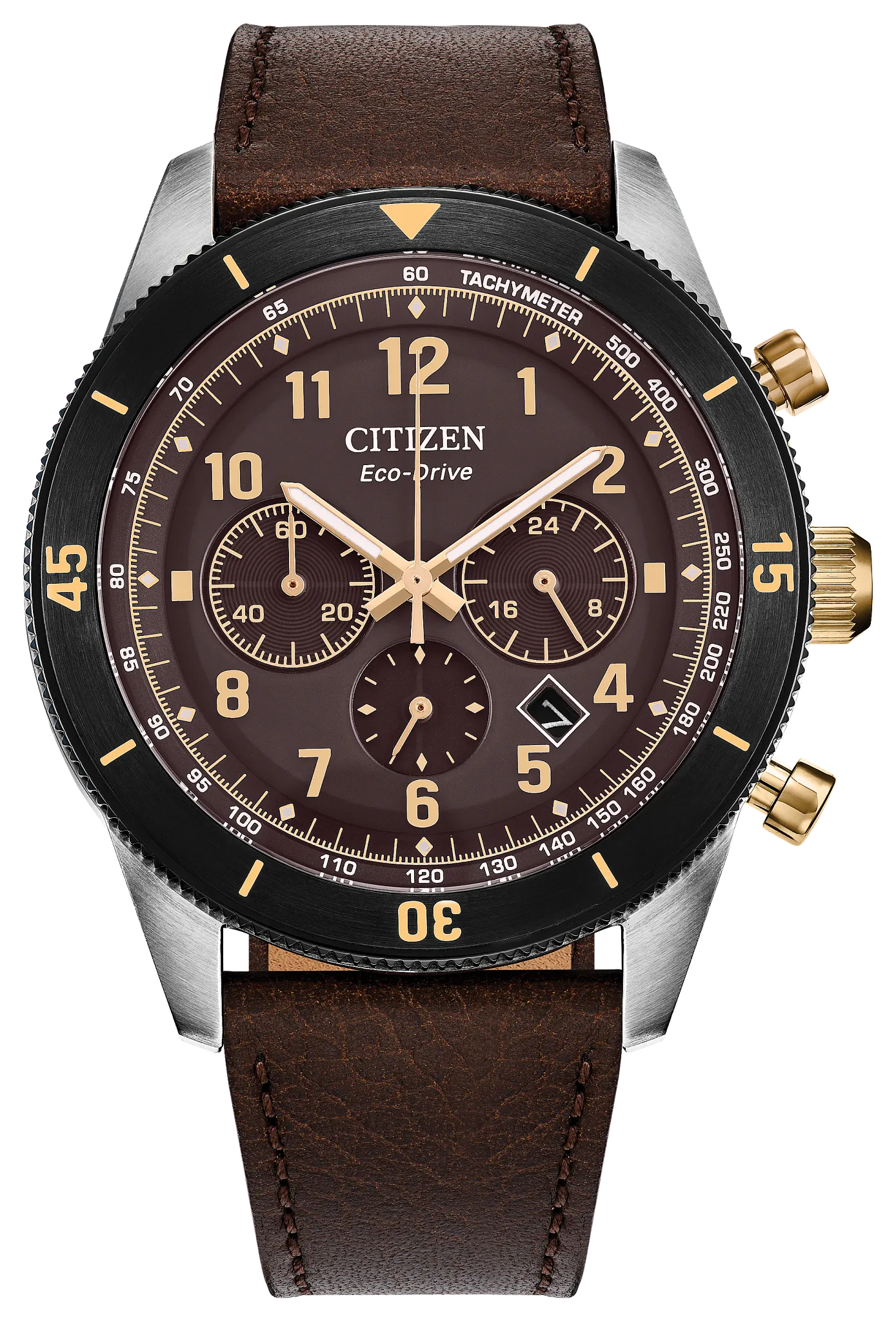 Terra Force Brown Dial Leather Strap CA4746-08X | CITIZEN