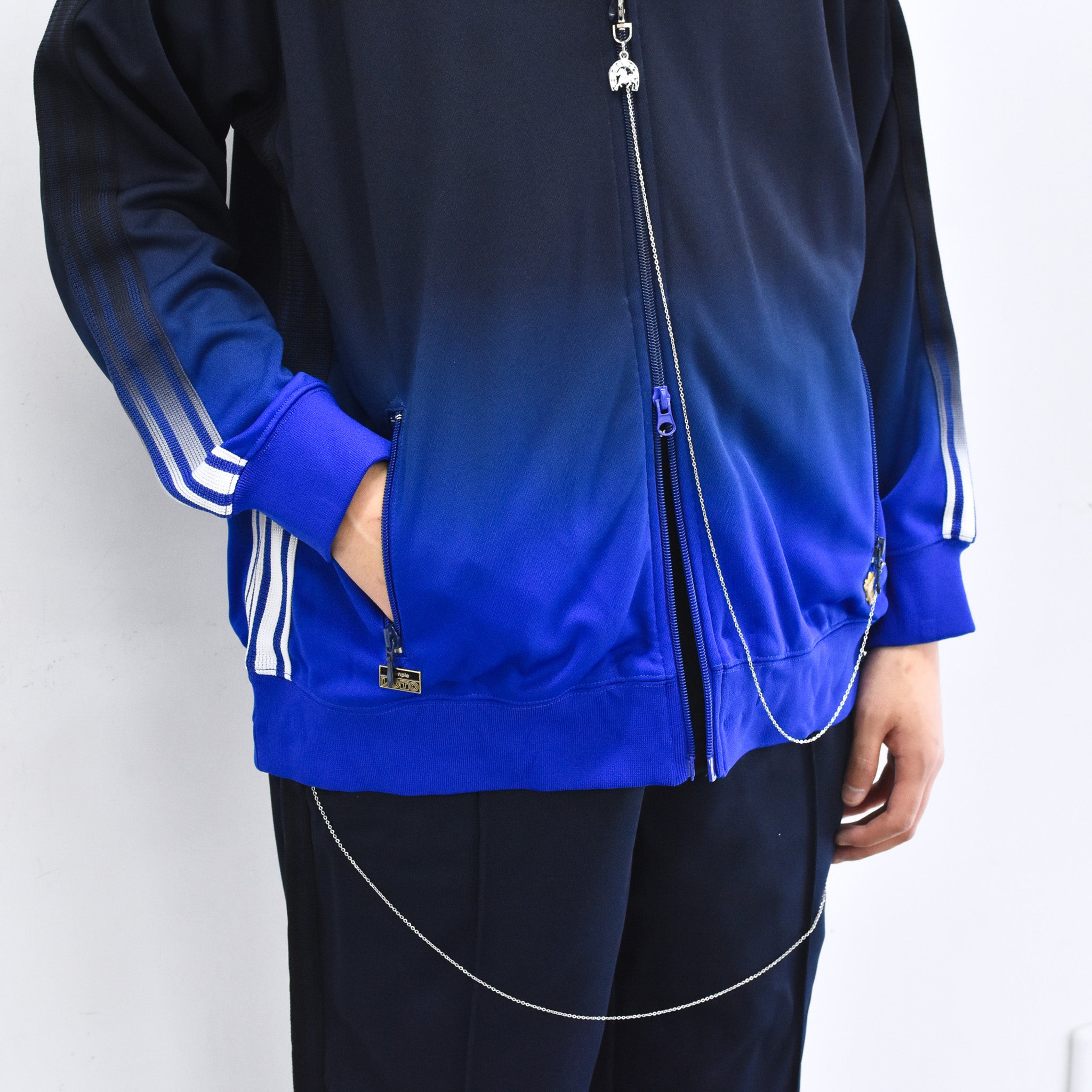 BODYSONG. / GRADIENT DYED TRACK JACKET 03 - BLUE – COFFIN