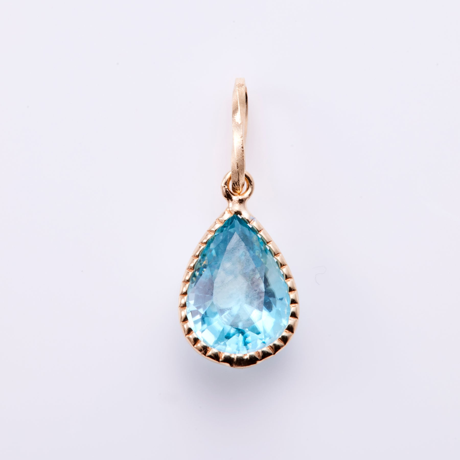 K10YG ブルー ジルコン PS ミル ペンダントトップ – COLETTE GIFT