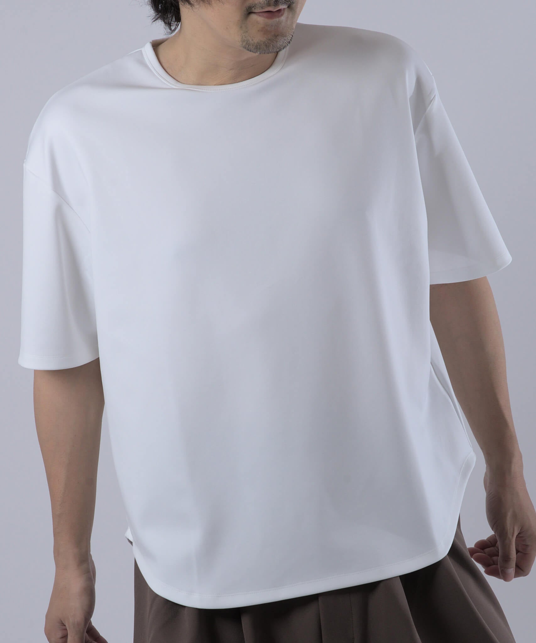 オーバーサイズ・ラウンド白Tシャツ（半袖）｜白Tシャツ専門店ブランド Cov