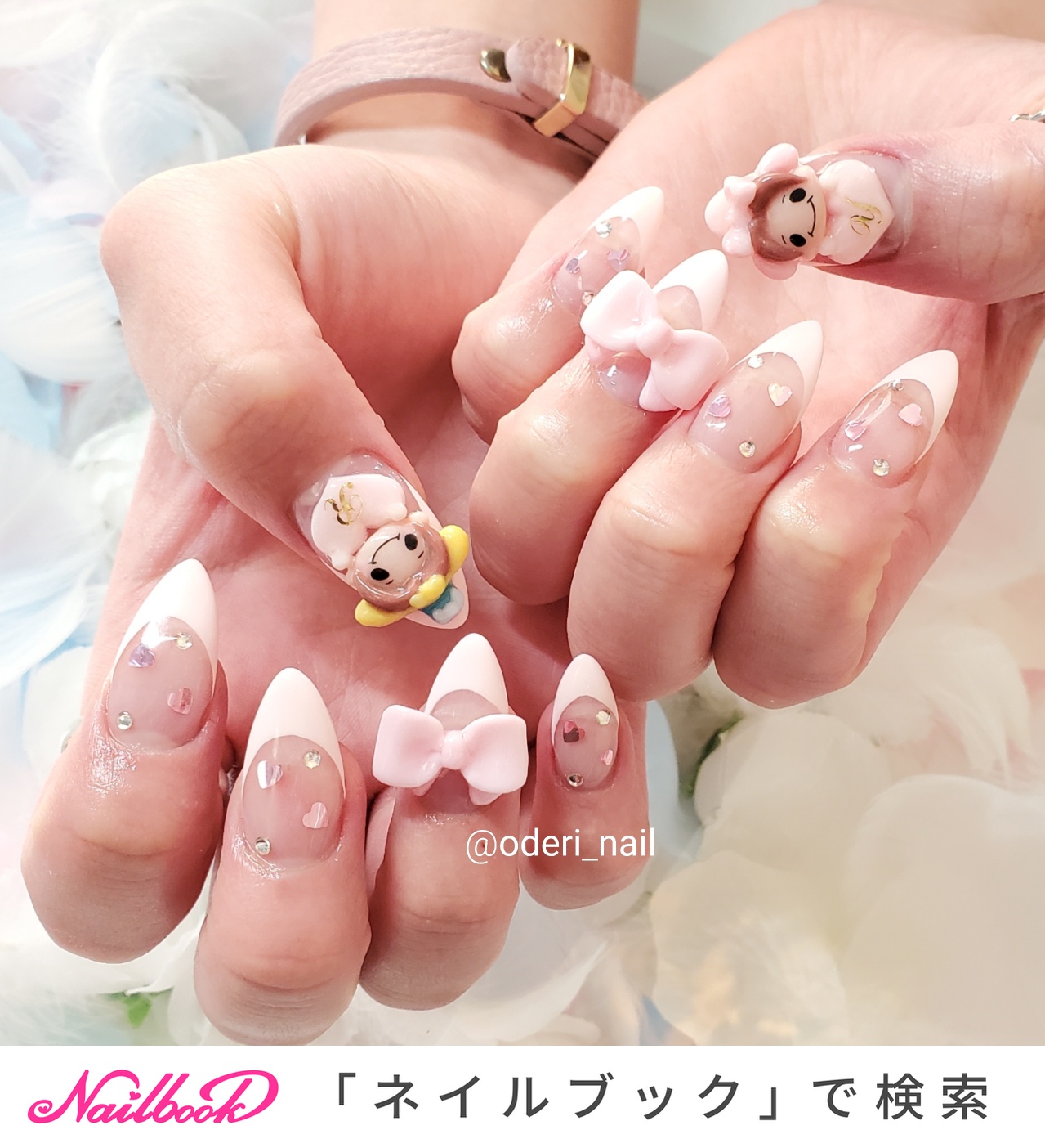 ハンド/フレンチ/痛ネイル/キャラクター/3D - ゆみ@痛ネイルキャラ