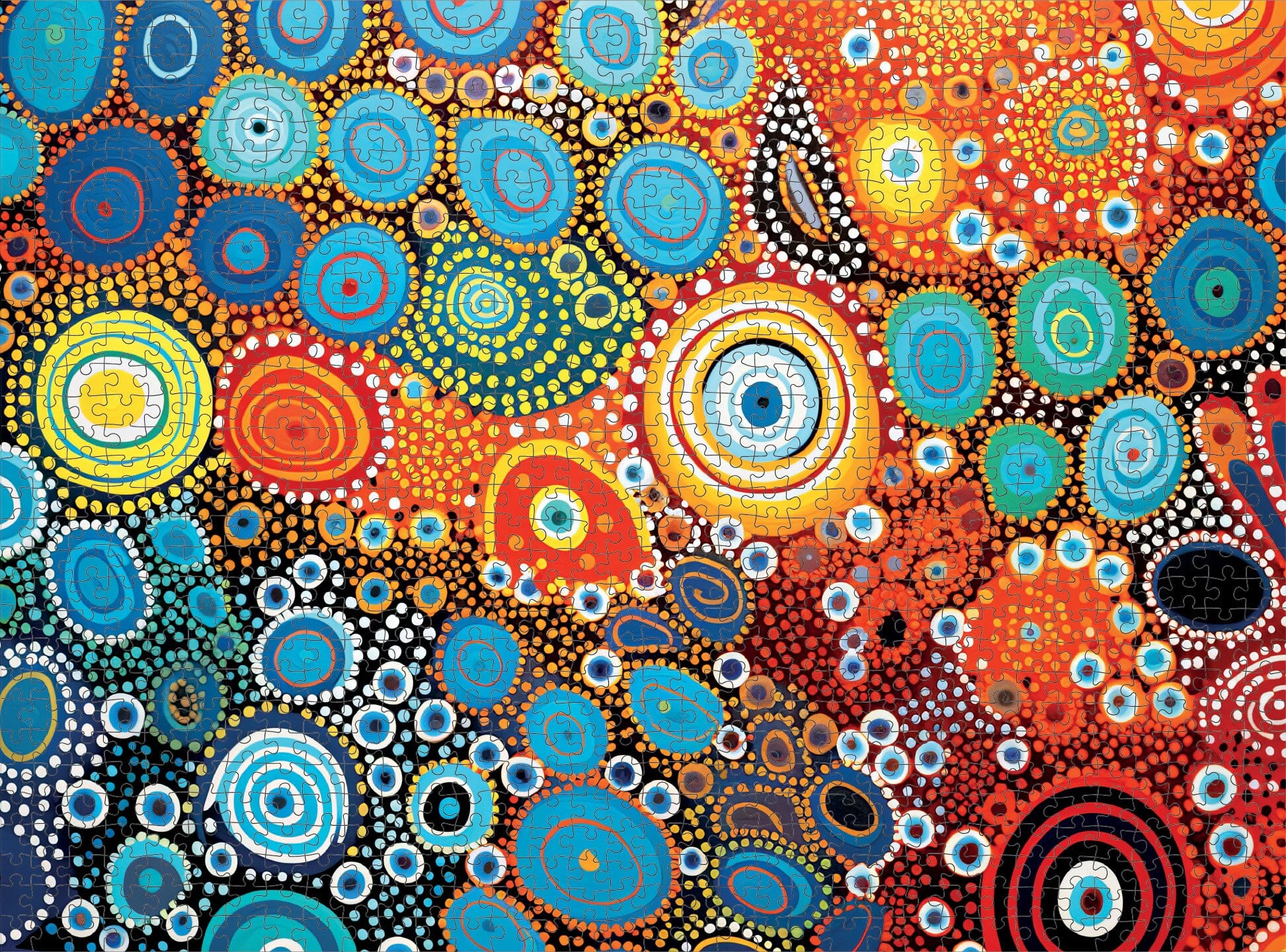 Spectral Sands of Australia - Aboriginal Art Inspired - 1000 Piece Jig