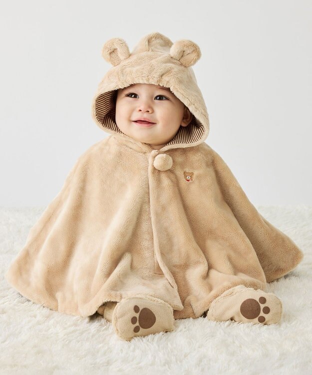 ミキハウス】【70-90cm】 マイクロファー マント / MIKI HOUSE HOT