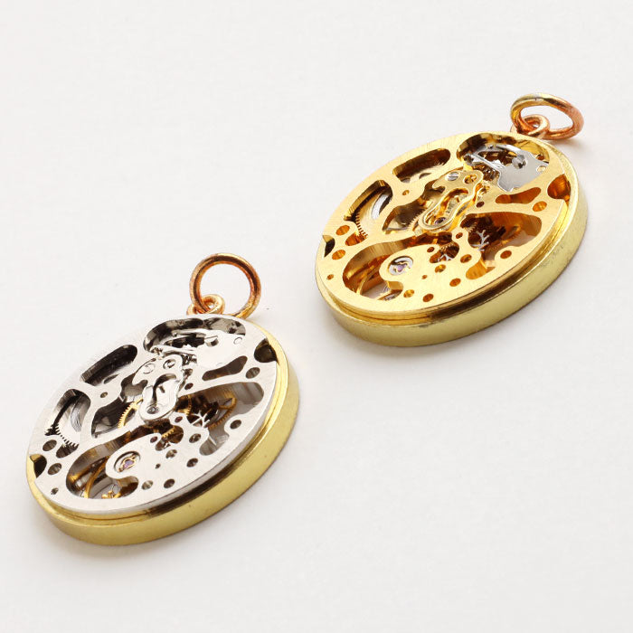 渡辺工房 手作り アクセサリー 手巻き ムーブメント ペンダント [NW-NC