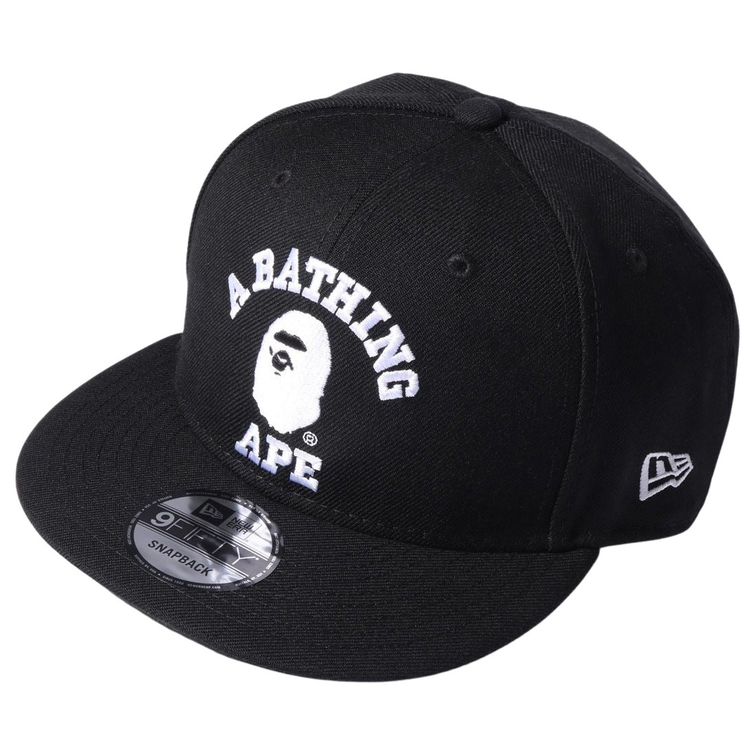 A Bathing Ape College New Era Snap Back Cap black