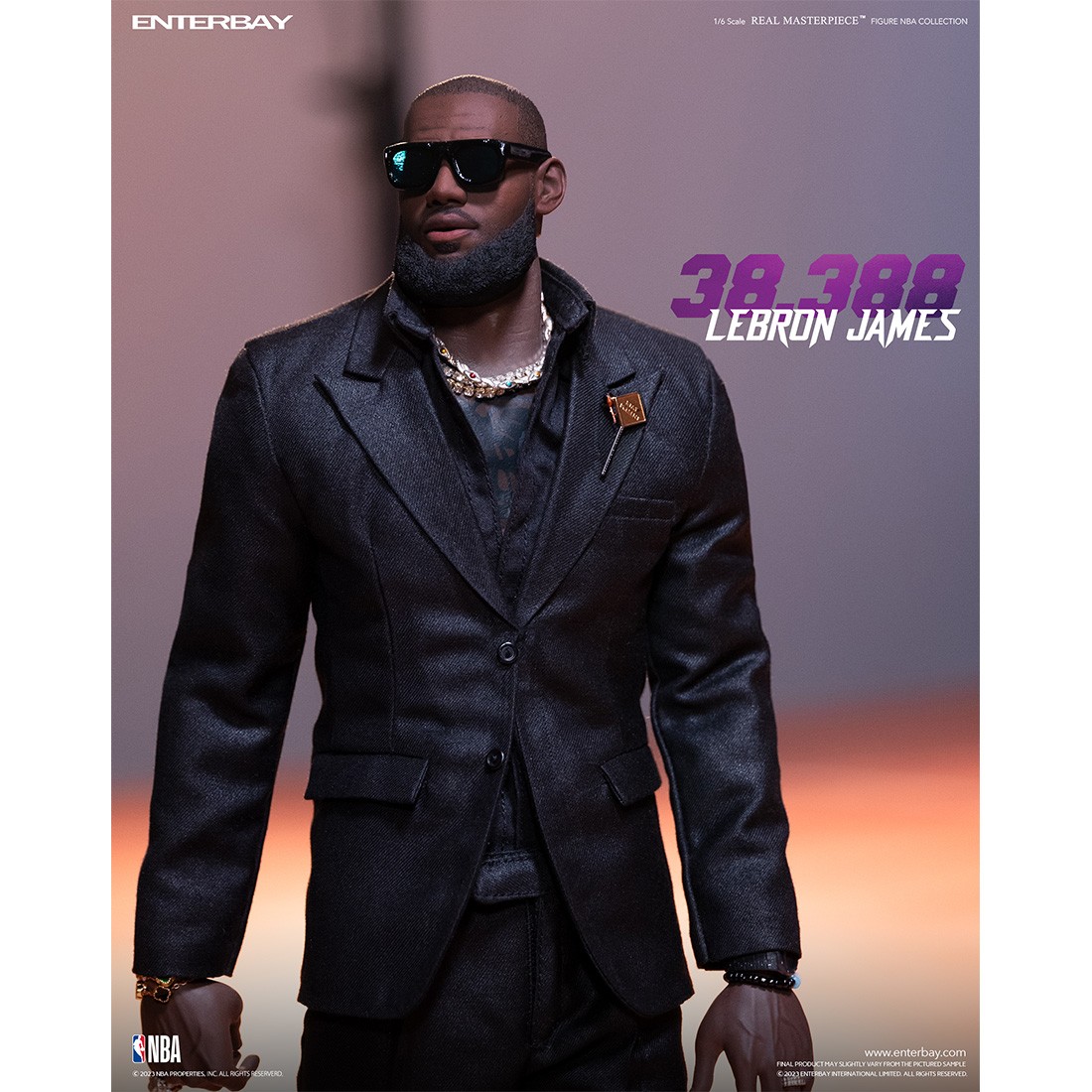 nba x enterbay los angeles lakers lebron james real masterpiece 16