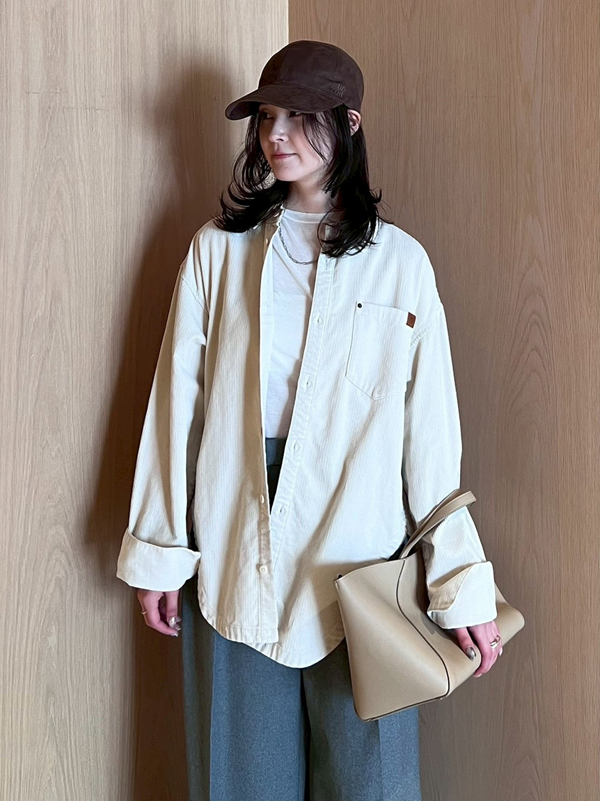 カーブヘムオーバーシャツ(シャツ)｜トップス｜Mila Owen（ミラ