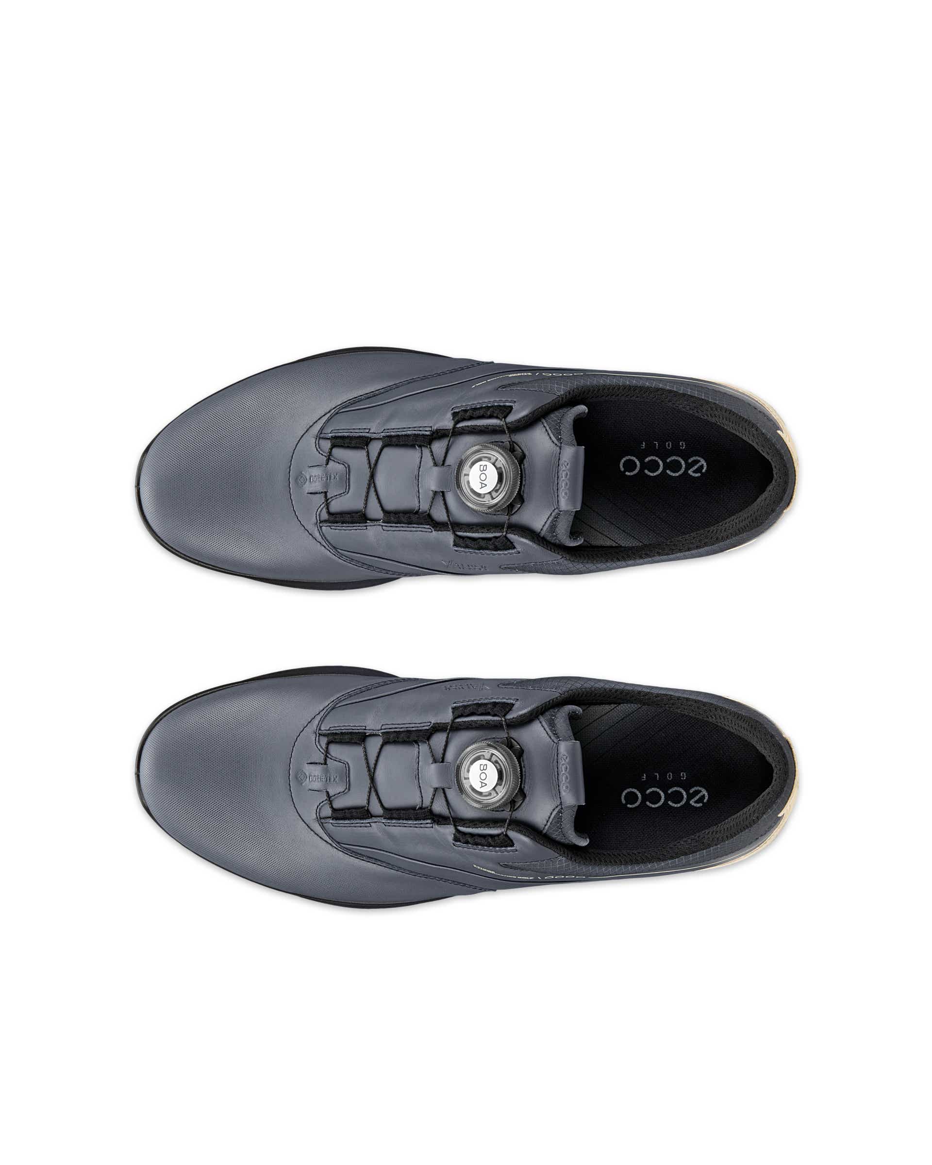 ECCO Golf S Three BOA メンズ レザーGore-Texゴルフシューズ | ブルー