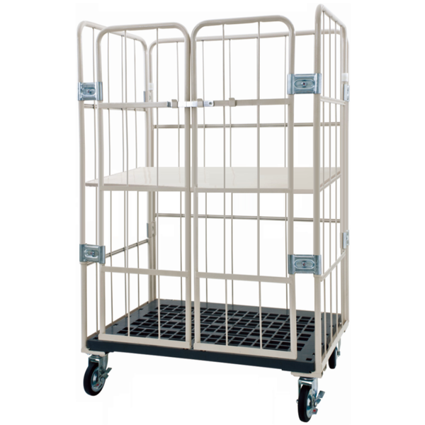 ロールボックス カゴ車 カゴ台車 前面観音扉タイプ MJK-5C-T2 1100W