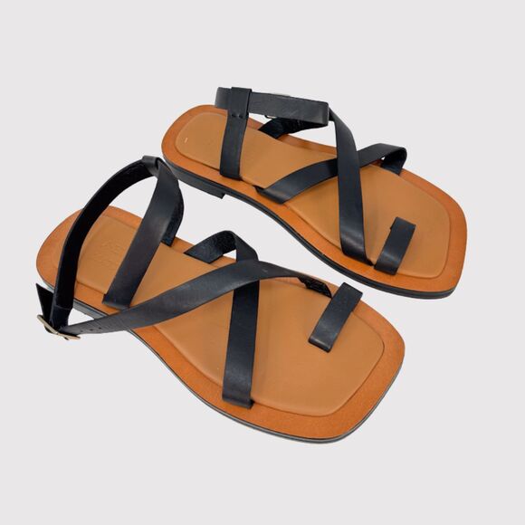 A.EMERY x Matteau Spargi Sandals Leather Crossover Strap Square