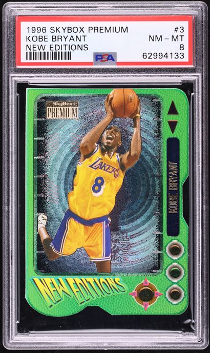 1996 Skybox Z-Force Z-Peat Zebut Kobe Bryant ROOKIE #3 BGS AUTH on