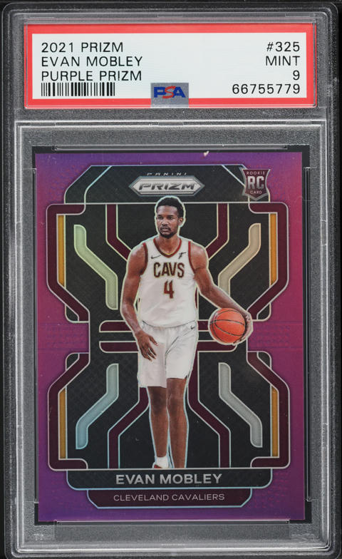 2021 Panini Recon Purple Evan Mobley ROOKIE AUTO /25 #RRS-EVM PSA