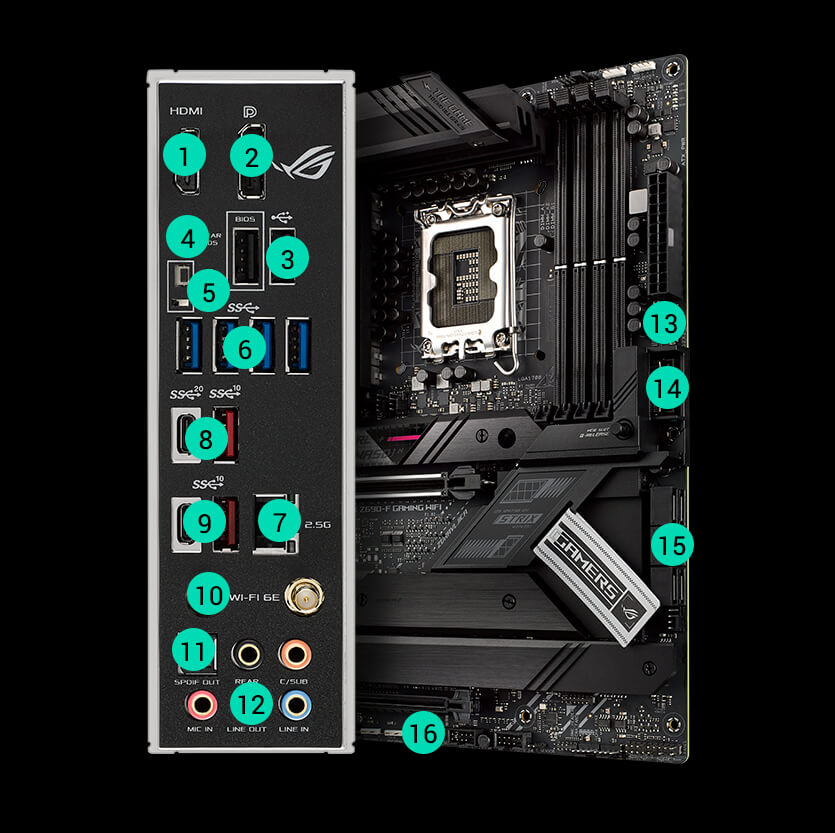 ROG STRIX Z690-F GAMING WIFI | ROG Strix | Gaming Motherboards