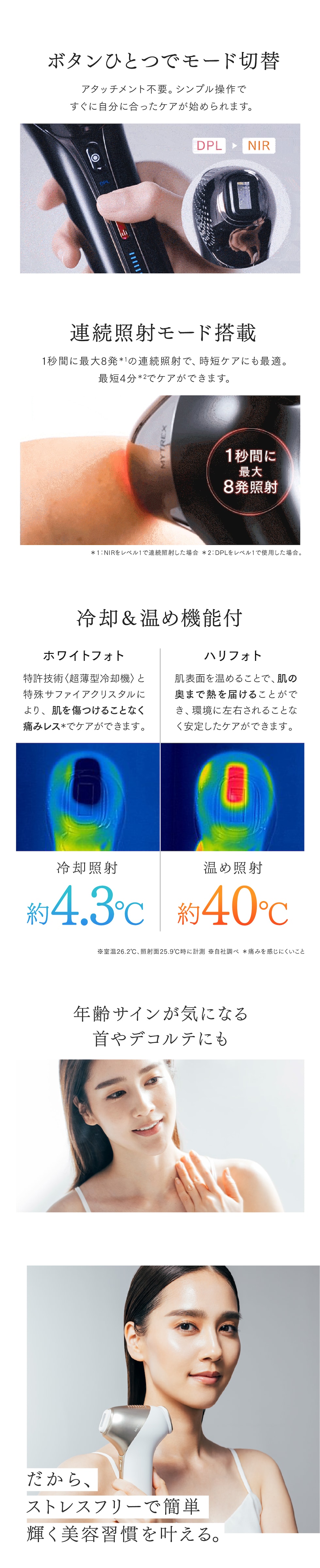 dショッピング |【ホワイト】美顔器 リフトアップ MYTREX MiRAY ONE