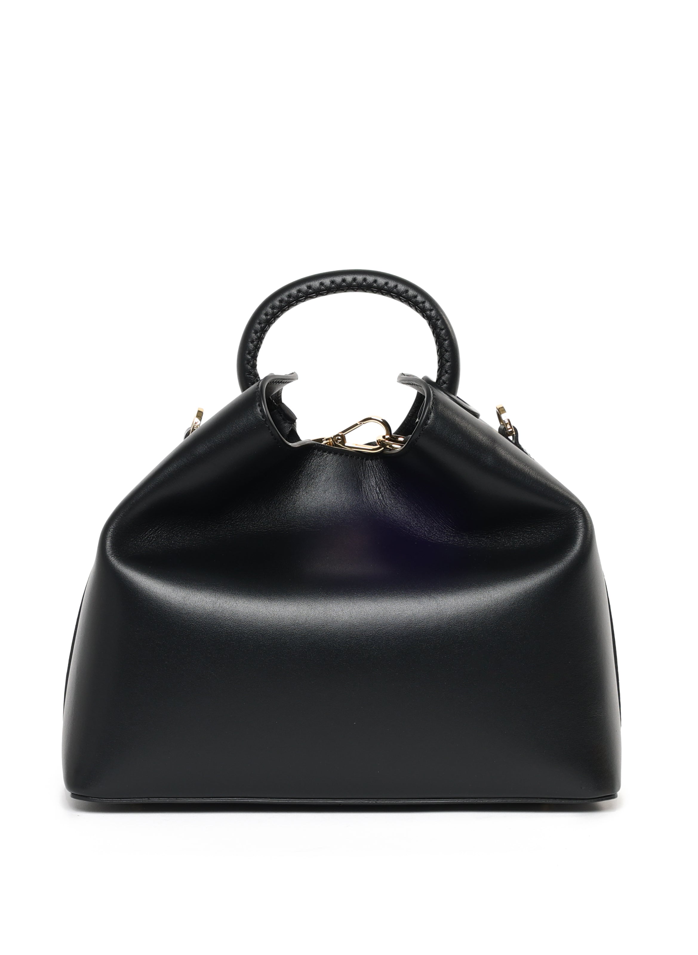 Raisin Leather Black - Leather Handbags for Women - Elleme