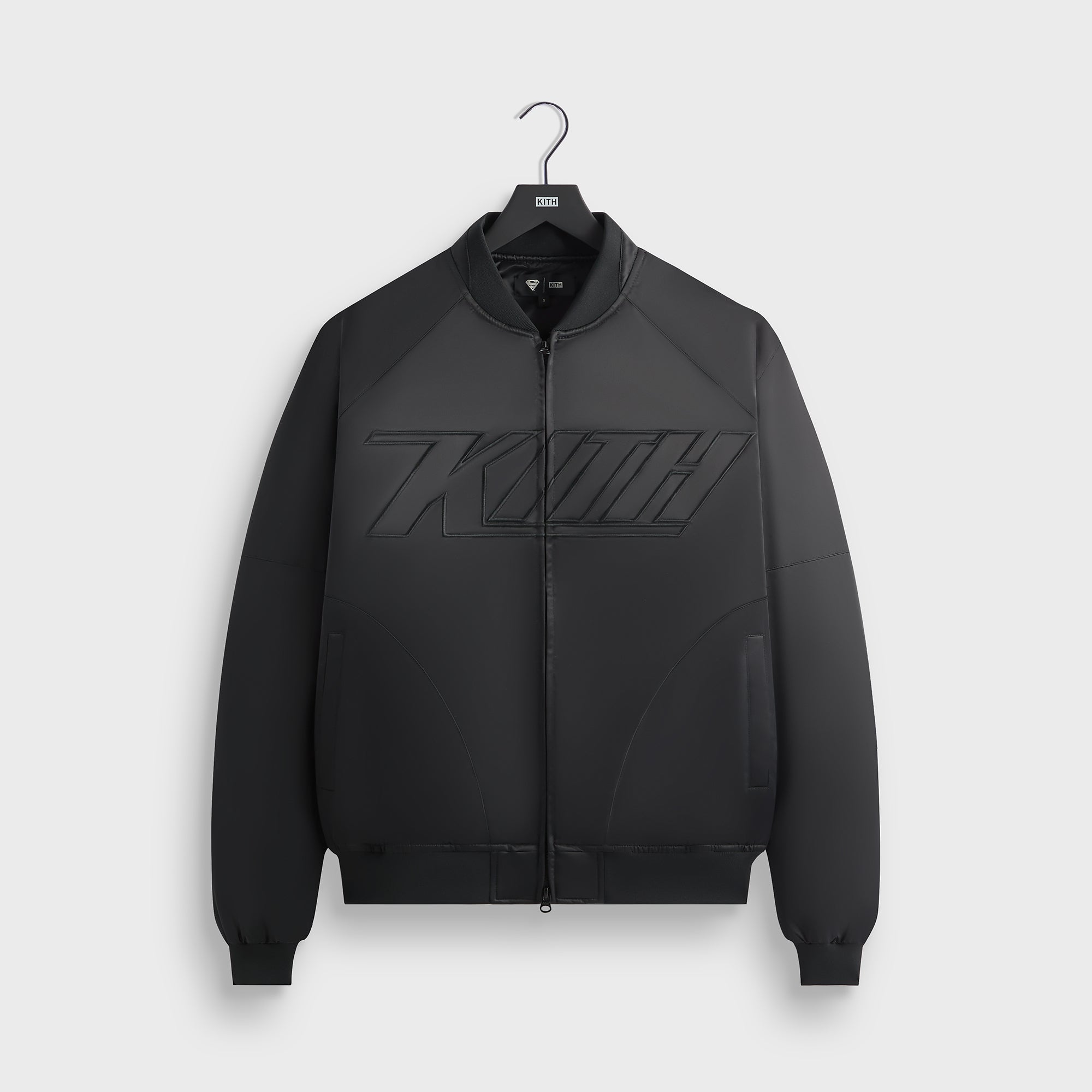 Superman | Kith Satin Bomber Jacket - Black – Kith Europe