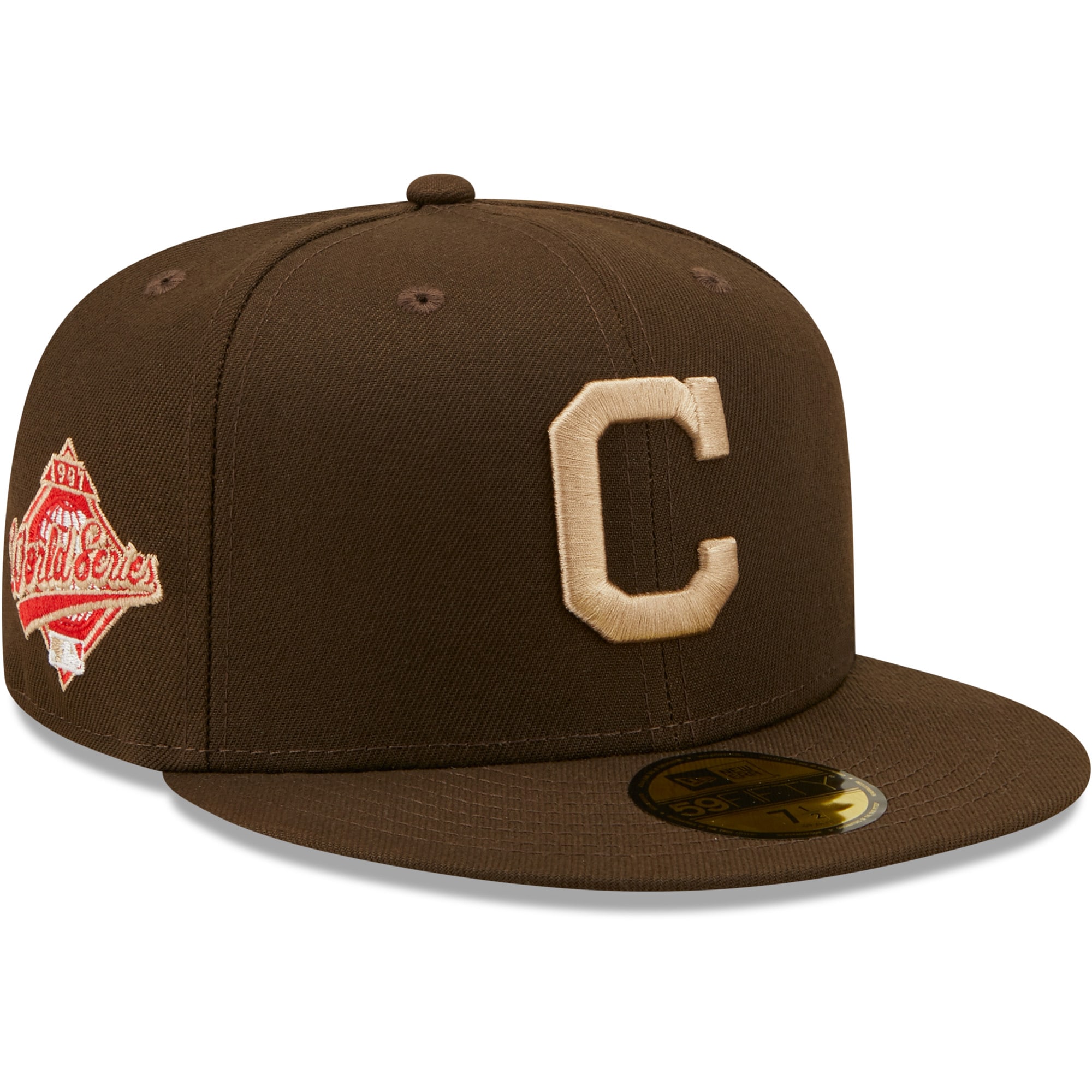 Men's Cleveland Indians New Era Brown 1997 World Series Team