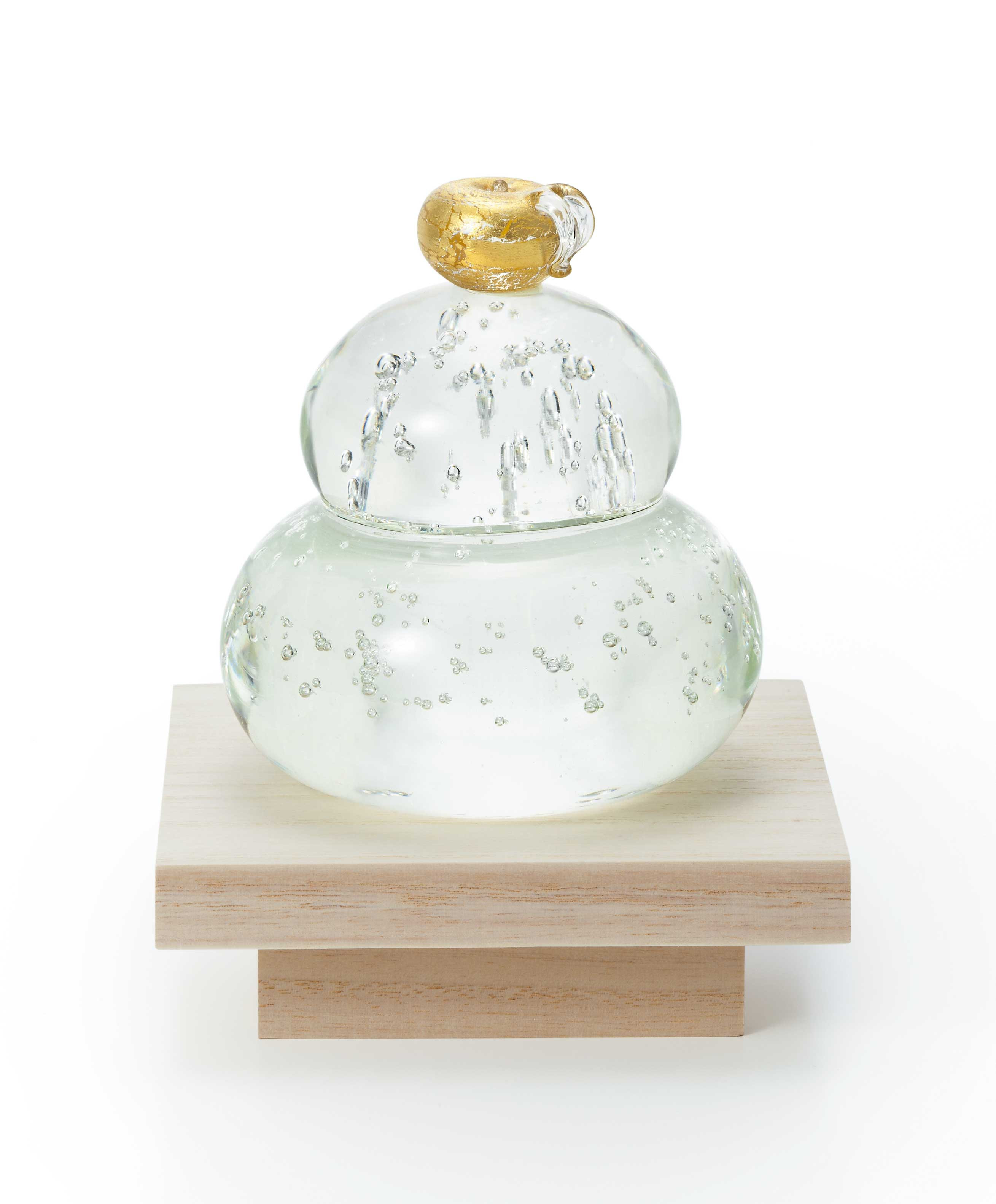 福重ね 鏡餅 金 ｜ 【アデリア公式】ガラス雑貨の卸・仕入サイト