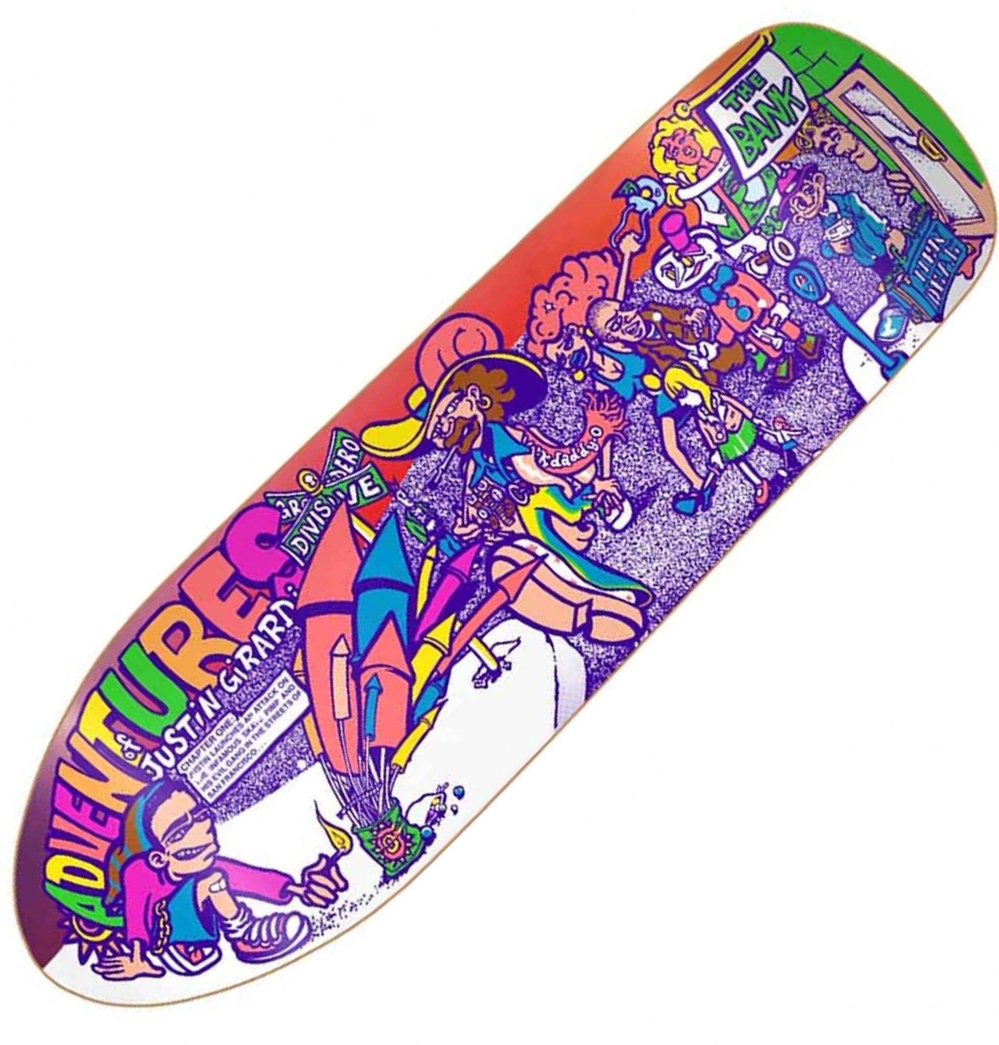 NEW DEAL & x22;Adventures of& x22; Justin Girard Skateboard Deck 9