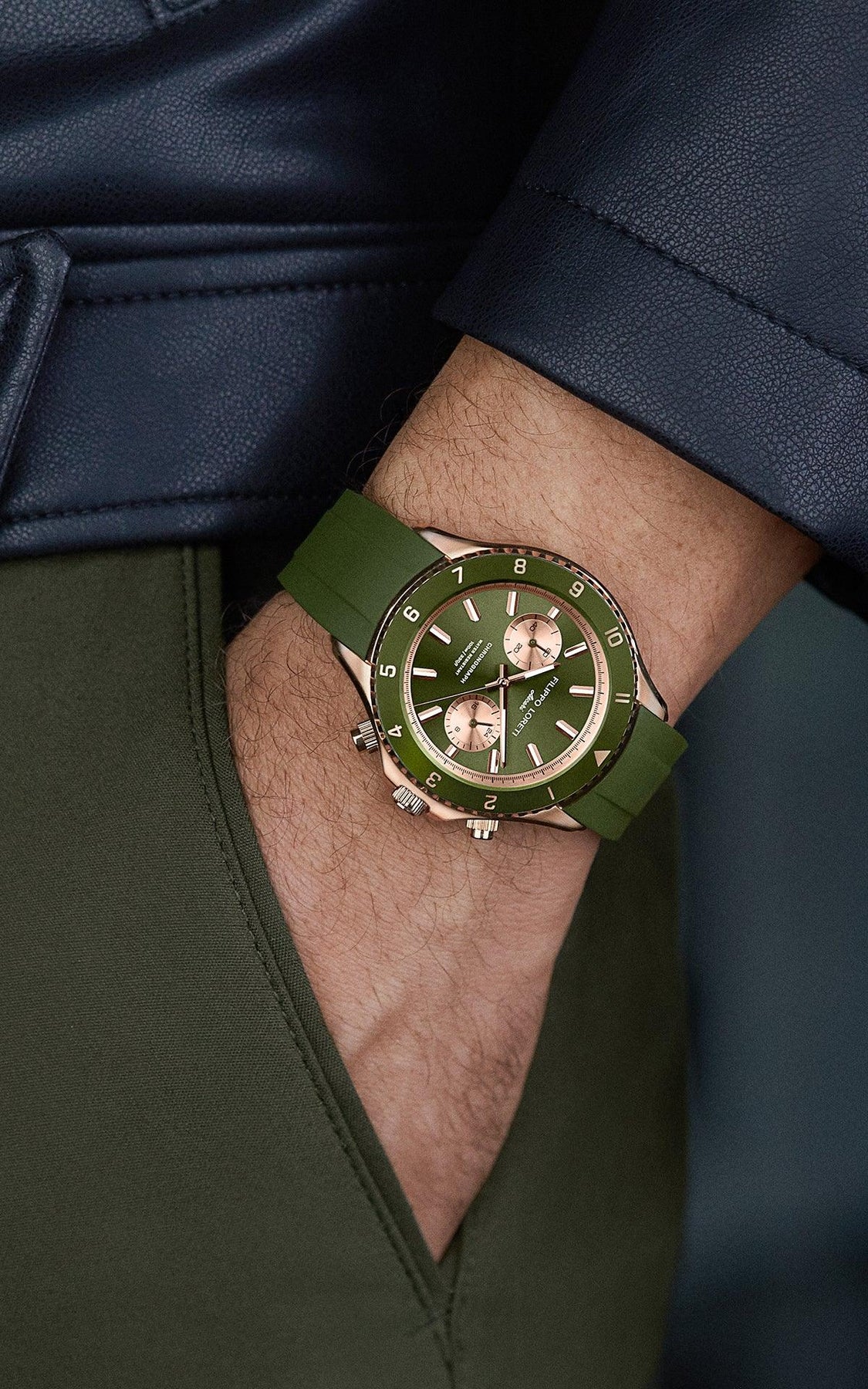 Ascari Moss Rose Gold Rubber | Filippo Loreti Watch – Filippo