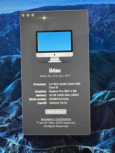 Imac 21.5 inch Retina 4k, SSD 1T, i5, 16gb DDR, stare excelenta