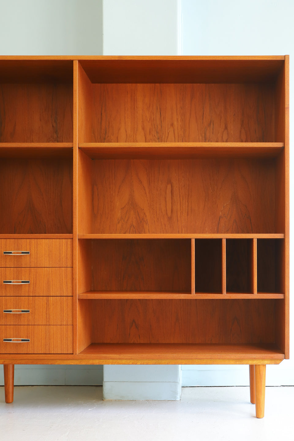 デンマークヴィンテージ ブックケース シェルフ 本棚 引き出し 北欧