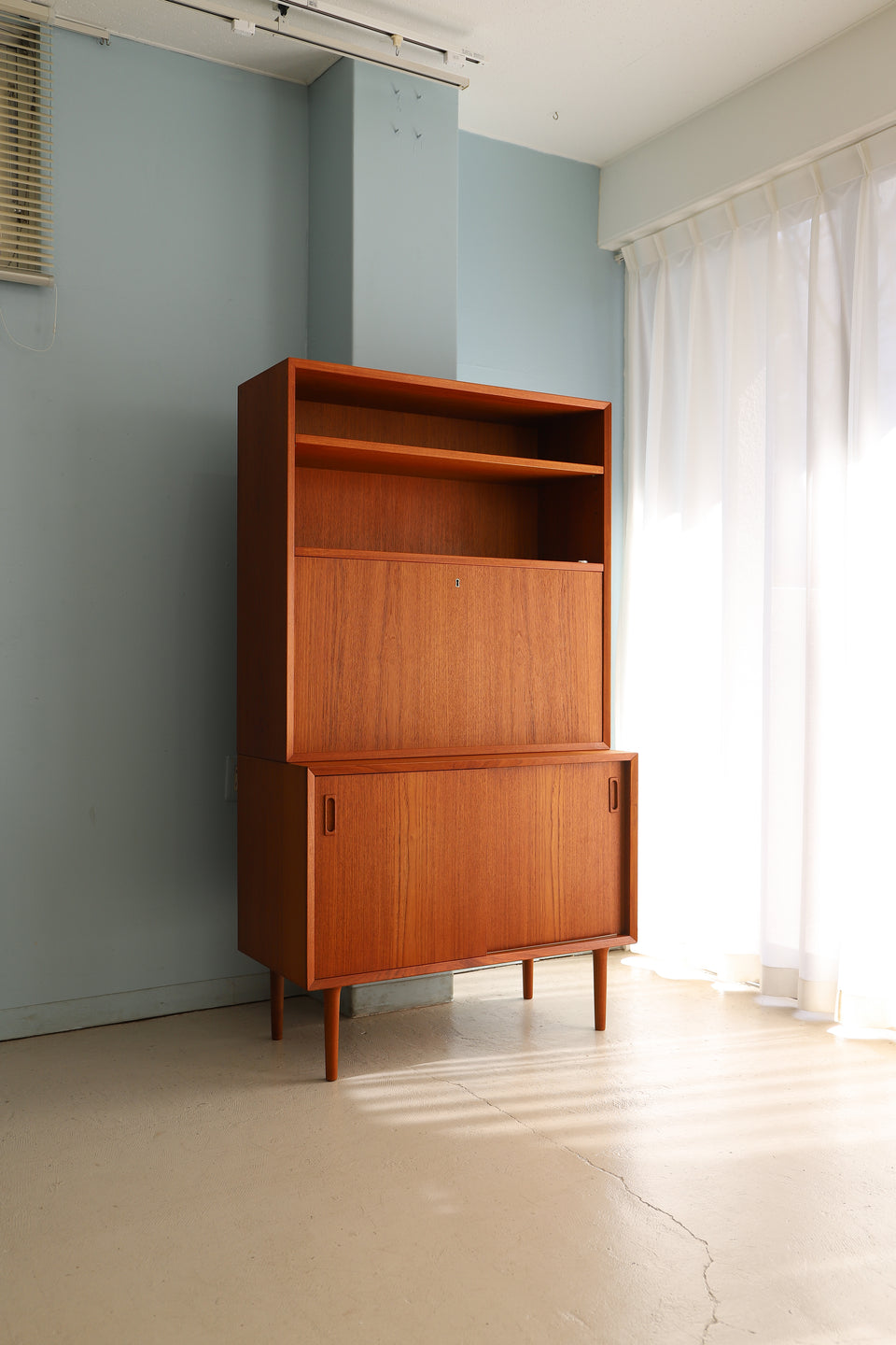 デンマークヴィンテージ ブックケース ビューロー 収納 北欧家具/Lyby